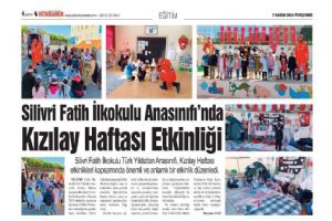 Silivri Fatih İlkokulu Anaokulu’nda Kızılay Haftası Etkinliği