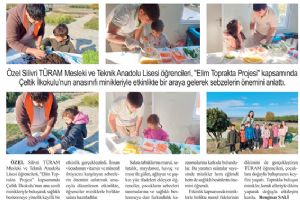 Silivri Tarım Lisesi öğrencileri, miniklerle sebzelerin önemini anlattı