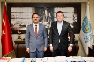 Kaymakam Erdoğan Turan’dan Başkan Balcıoğlu’na veda ziyareti