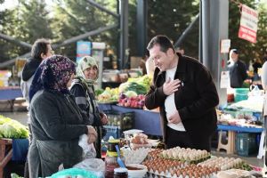 link Silivri Belediye Başkanı Balcıoğlu Yeni Mahalle Pazarı’nda esnaf ve vatandaşla buluştu