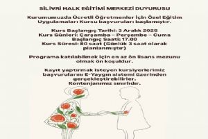 link Silivri Halk Eğitim Merkezi’nde Özel Eğitim Uygulamaları Kursu başvuruları başladı