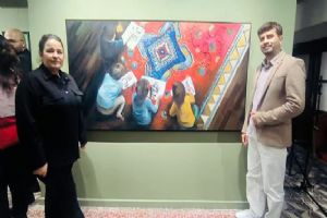 Silivrili Öğretmenler “Evime Giden Yol” sergisinde Filistin’deki insanlık dramını resmetti Silivrili Öğretmenler “Evime Giden Yol” sergisinde Filistin’deki insanlık dramını resmetti