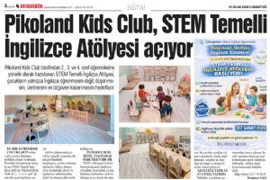 Silivri Pikoland Kids Club, STEM Temelli İngilizce Atölyesi açıyor