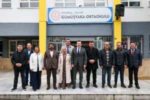 Silivri Belediye Başkanı Balcıoğlu’ndan Gümüşyaka Ortaokulu’na ziyaret