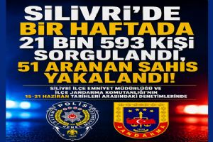 Silivri’de bir haftada 21 Bin 593 kişi sorgulandı, 51 aranan şahıs yakalandı