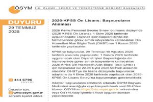 2026 KPSS Ön Lisans başvuruları başladı