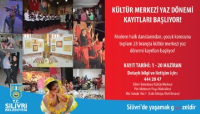 Kültür Merkezi kursları başlıyor