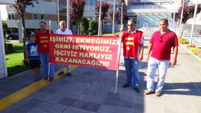 “Sebepsiz yere işten atıldık” eylemi