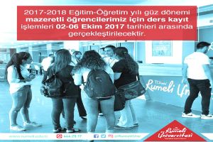 Mazeretli öğrencilerin dikkatine