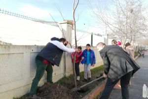 Özel çocuklardan ağaç dikimi