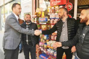 Yılmaz, esnaf ziyaretlerinde bulundu