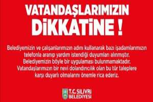 Belediyeden dolandırıcılık uyarısı!