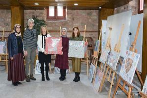 Özel çocukların eserleri büyük ilgi gördü