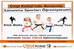 Çocuklar anneleriyle savunma sporu öğrenecek