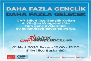 CHP Silivri Gençlik Kolları Olağan Kongresi 1 Mart’ta