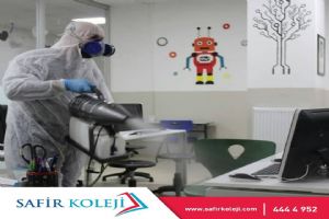 Safir Koleji’nde hijyen çalışmaları arttırıldı