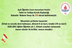 Açık Öğretim Lisesi öğrencilerine önemli duyuru