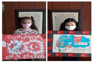 Cumhuriyet ve Atatürk Temalı Pano Çalışmasına katıldılar