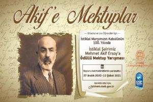 Akif’e Mektup Yarışması düzenleniyor