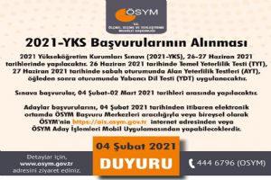 2021-YKS Başvuru işlemleri başladı