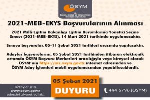 Milli Eğitim Bakanlığı Eğitim Kurumlarına Yönetici Seçme Sınavı