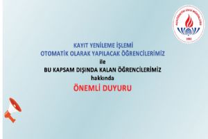 Açıköğretim Lisesi Müdürlüğünden kayıtlara ilişkin duyuru