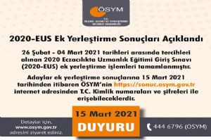 Eczacılıkta Uzmanlık Eğitimi Giriş Sınavı
