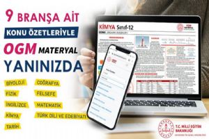 9 Branşa ait konu özetleriyle OGMmateryal hazırlandı