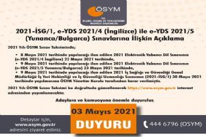 ÖSYM Başkanlığından sınav duyurusu