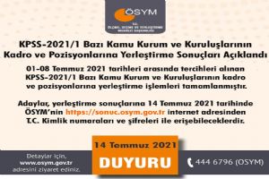 KPSS yerleştirme sonuçları açıklandı