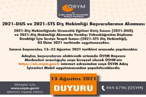 Diş Hekimliği Uzmanlık Eğitimi Giriş Sınavı