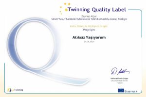 Yusuf Sarıbekir Lisesi’ne eTwinning Kalite Etiketi Ödülü