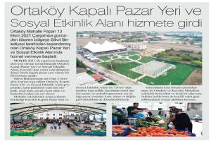 Ortaköy Kapalı Pazar Yeri ve Sosyal Etkinlik Alanı hizmete girdi