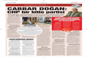 Cabbar Doğan: CHP bir kitle partisi