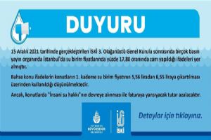 İSKİ’den zam açıklaması