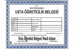 Usta Öğreticilik Belgesi kursu açılacak