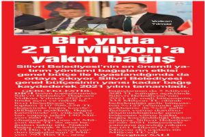 Bir yılda 211 Milyon’a yakın bağış