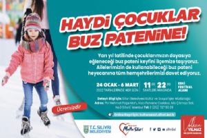 Belediyeden çocuklar için buz pateni etkinliği