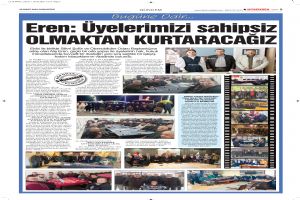 Eren: Üyelerimizi sahipsiz olmaktan kurtaracağız