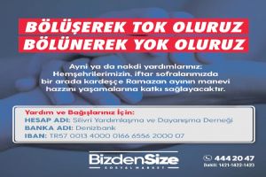 “Bölüşerek tok oluyoruz, bölünerek yok oluyoruz”
