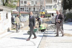 Piri Paşa’daki yol çalışmaları incelendi