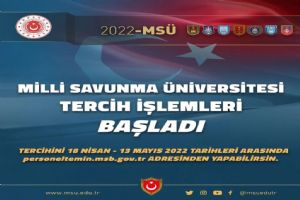 Milli Savunma Üniversitesi tercih işlemleri başladı