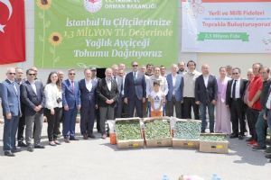 Silivrili çiftçilere 370 bin fide ve 2,5 ton ayçiçek tohumu