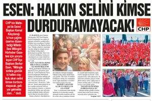 Esen: Halkın selini kimse durduramayacak!