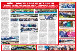 HÖH, ‘MAYIS 1989 OLAYLARI’NI  “Yurtta sulh, cihanda sulh” diyerek andı…