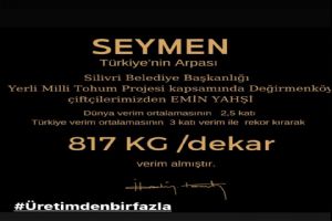 Silivri Belediyesi’nin Yerli Milli Tohum Projesinde rekor verim müjdesi