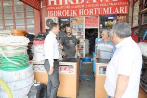 Sanayi esnafını ziyaret ettiler