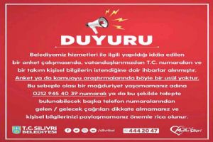 Belediyeden anket uyarısı