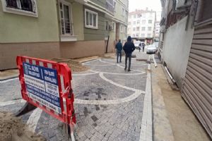 Alibey Cami çevresindeki sokaklar yenileniyor