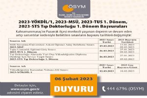 ÖSYM’den duyuru